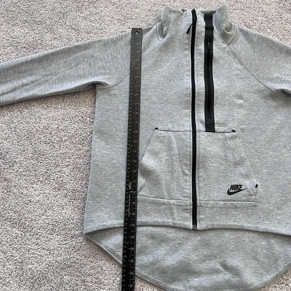 Nike Tech Fleece Track Jacket Moto Cape Womens Medium Gray Full Zip - Picture 13 of 16